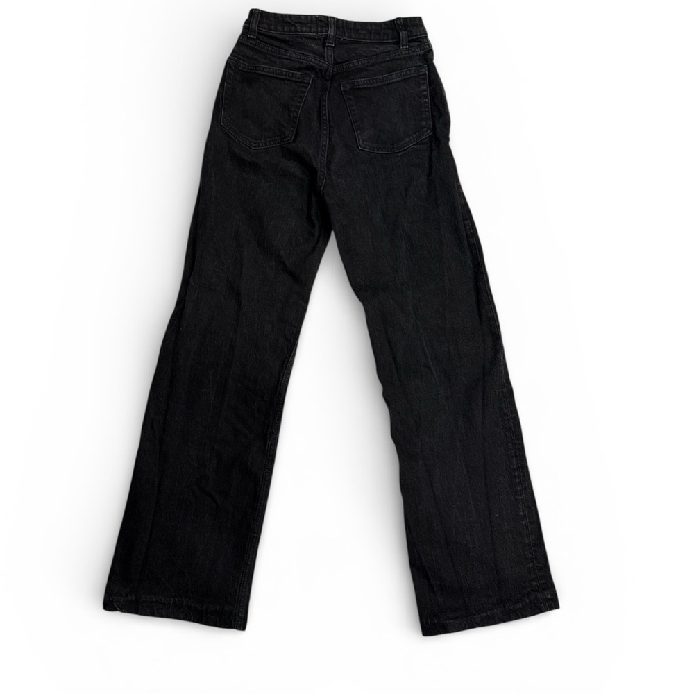 Reformation Women’s Wilder stretch high-rise wide-leg jeans Black Size 26 - Picture 3 of 11
